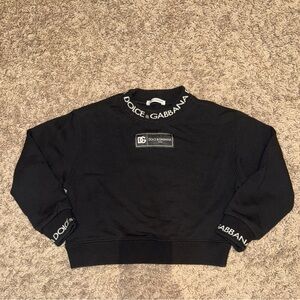 Dolce & Gabbana Blk Sweater w/logo trim on neck & sleeves w/matching Sweatpants.